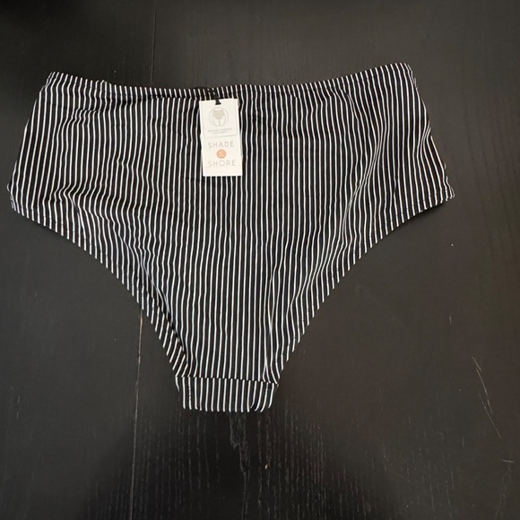 Shade & Shore - High Waist Stripe Caged Bikini Set - Picture 4 of 8